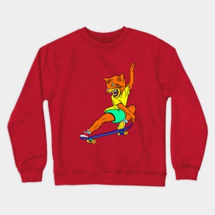 Skate Cat Crewneck Sweatshirt